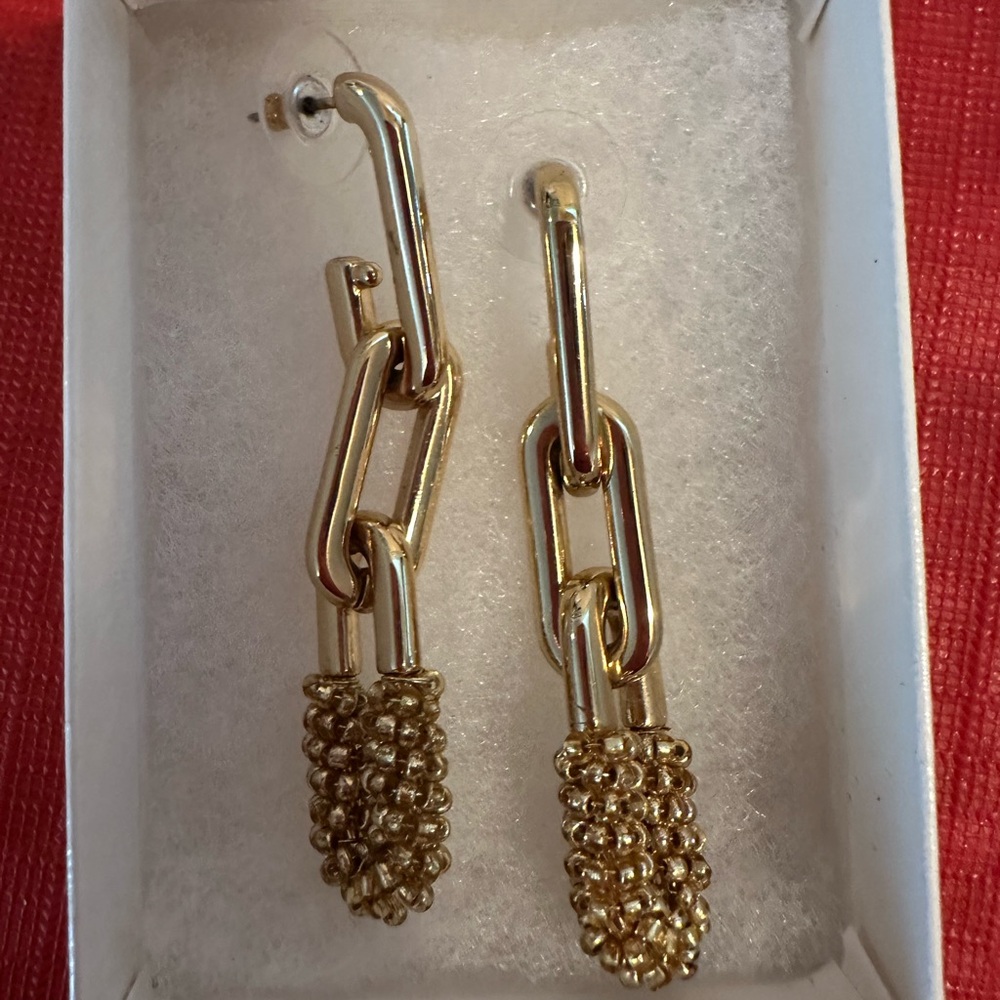 Gold Chain Link Earrings